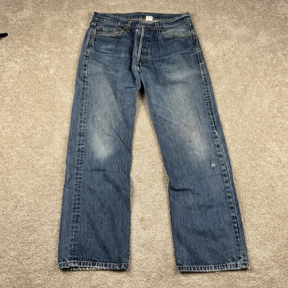 Levi's 501xx Straight Fit Button Fly Jeans Y2K VTG Men's 34x32 (Fits 31x30)